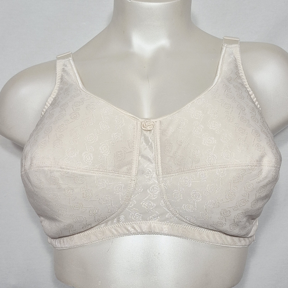 48DDD ABC Style 103 Jacquard Wire Free Mastectomy Bra‎ Beige NWT